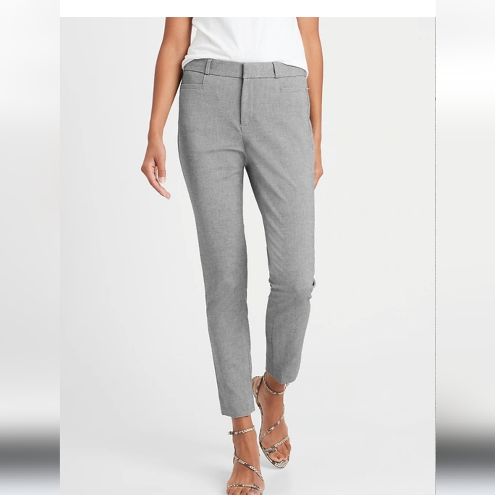 Banana Republic‎ Sloan Cropped Pinstripe Pants, Short Length